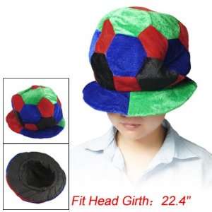   Dressing up Football Print Block Color Bucket Hat Arts, Crafts