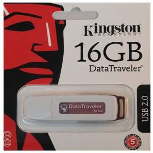 com Kingston 16GB DataTraveler I USB 2.0 Flash Drive in Red (DTI/16GB 