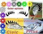 Chevy dodge ford headlight EYELASHES 20 FLOWER multi color any car 
