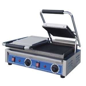  Countertop Panini Grill with double cast iron grooved 