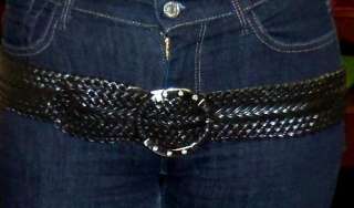 BELTS BRAIDED ROUND BUCKLE WOVEN VARIOUS SZ & CLRS  