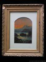 Pair of Framed Antique Hudson River School Landscape Oil Paintings ca 