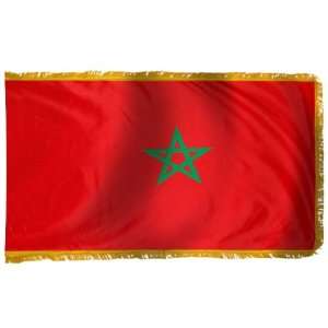  Morocco Flag 5X8 Foot Nylon PH and FR Patio, Lawn 
