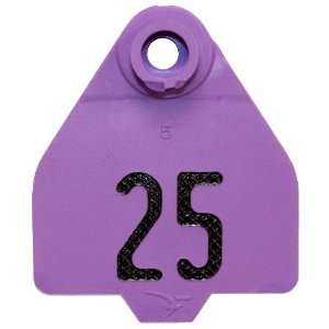  DuFlex Ear Tags   Medium Numbered ID Tags   26 50 Purple 