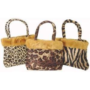  ANIMAL PRINT MINI PURSE TRIMMED WITH FAUX FUR Everything 