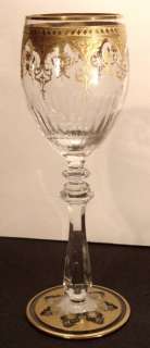 Baccarat Prestige Wine Glass #3 Crystal with Gold Trim Retail $890.00 