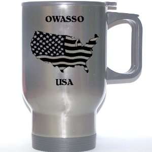  US Flag   Owasso, Oklahoma (OK) Stainless Steel Mug 