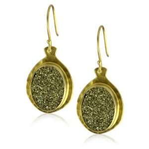 Heather Benjamin Kalapa Pyrite Hammered Gold Plated Earrings