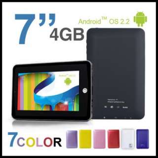 4GB 7 Inch TouchScreen Google Android 2.2 256M Mid Tablet PC WiFi 3G 