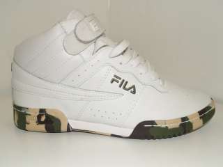 Fila F 13 White/Camouflage Leather/Synth Shoe Sz 3.5 12  