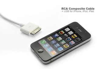 RCA Composite Cable + USB for iPhone, iPod, iPad Appreciate movies 