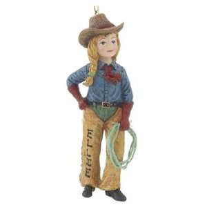 Personalized Cowgirl Christmas Ornament