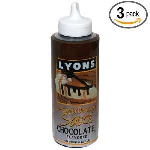 Lyons Designer Dessert Sauce, Chocolate Flavored, 16 Ounce Bottle 