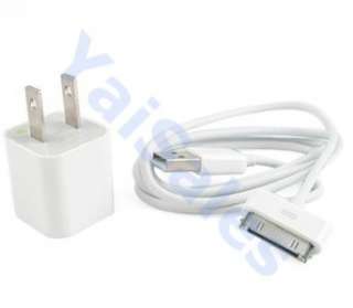 USB Home AC Wall Charger + Cable For Apple iPod Touch iPhone 3G 3GS 4G 