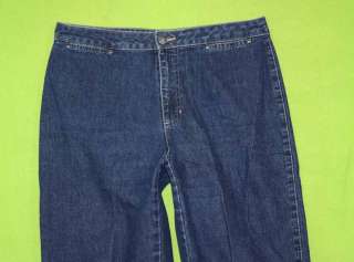Liz Claiborne sz 12P Petite Capri Womens Blue Jeans Denim Pants GH16