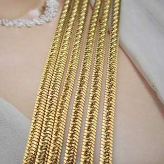 18k Real Yellow Gold Filled Snake Chain GF Necklace Men Lady Jewelry 