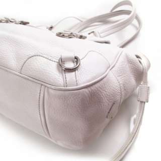PRADA Leather Multi Pocket Hobo Tote Bag Purse Whi  