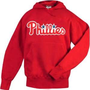   Phillies Classic Tackle Twill Red Hooded Sweatshirt
