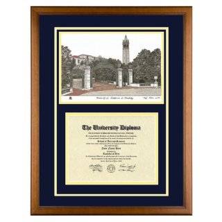   UC BERKELEY Diploma Frame with Artwork in Classic Black Frame Home