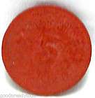 MANCHUKUO 5 FEN WORLD WAR II WWII 1945 RED RESIN COIN