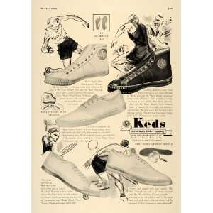  1936 Ad Keds Rubber Shoe Feet Sports Shock Proof Insole 