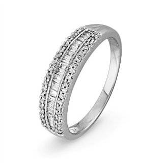   White Gold Round Diamond Anniversary Ring (1/4cttw. J/K I2) Jewelry