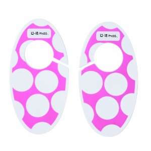    Sugarbooger Childrens Closet Dividers, Big Dots Bright Pink Baby