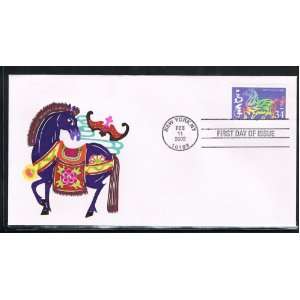   Horse First Day Cover Cachet by Handmade Paper Cut