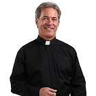 men s clerical clergy preacher tab collar clergy shirt black