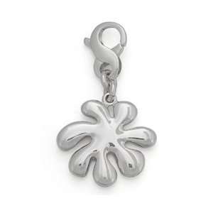  Flower Charm, Sterling Silver Jewelry