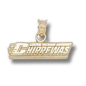  Central Michigan Chippewas Solid 10K Gold CHIPPEWAS 