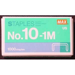  Flat Clinch Staples Mini Box of 1000 by MAX No.10 Office 