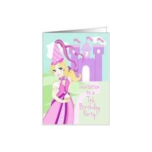  7th Birthday Party Invite  Princess Card Toys & Games