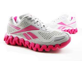 Reebok Zigtech Zigflow Running Shoes NEW Hot Pink Grey Suede 1 V50675 