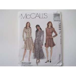 McCalls Pattern 7883 Misses Top and Skirt in Three Lengths McCall 
