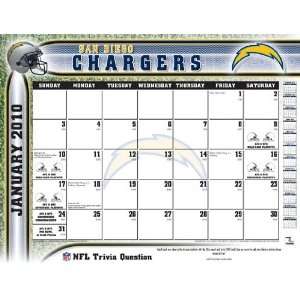 Turner San Diego Chargers 2010 22 x 17 Inch Desk Calendar   San Diego 