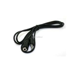  1.5M 5FT 3.5mm Earphone Microphone Extension Cable Black 