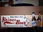 NEW Shiner Beer Light Blonde & Bock Metal Sign 38 x 14