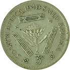 1940   South Africa Union   KGVI   Three Pence 3d   Silver   Coin 