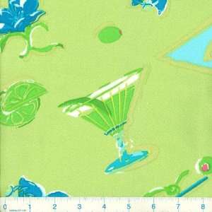  54 Wide Stretch Sateen Mai Tai Lime Fabric By The Yard 
