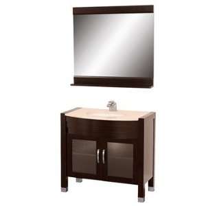   36 Inch Bathroom Vanity with Mirror   Espresso