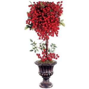  26 Red San Francisco Christmas Berry Round Topiary in Urn 