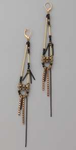 ACB by Annie Costello Brown Black Teltta Earrings  