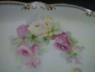 Crown China GERMANY Hand Painted Roses ASPARAGUS DISH  