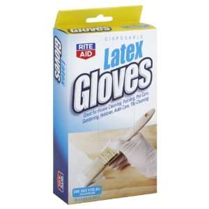  Rite Aid Gloves, Latex, Disposable, One Size Fits All, 30 