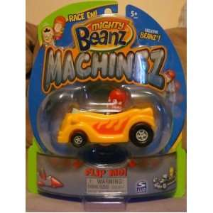 Mighty Beanz Machinez Set Special Edition Hot Rod Bean #348 & Yellow 