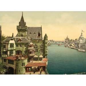 Vintage Travel Poster   Ancient Paris and perspective of the bridges 
