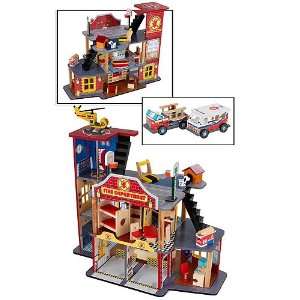  Kidkraft Childrens Deluxe Fire Rescue Toy Play Set Toys & Games