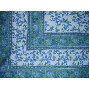  Floral Vine Tapestry Table Bedspread Coverlet Blue