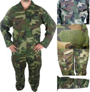Military Flight Suit Coverall Air Force WOODLAND CAMO  